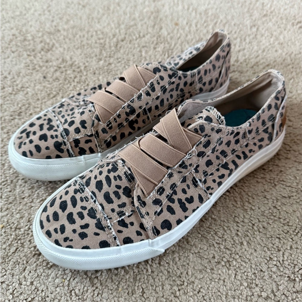 Blowfish Tan Leopard Print Sneakers